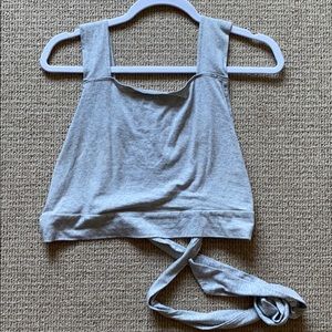Grey Backless Tied Top